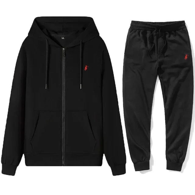 2026 Men's Classic Hoodie Sport Pants Set Autumn Winter Warm Casual Fitness Tracksuit Warmth Jogging Sportswear Outfit Clothing