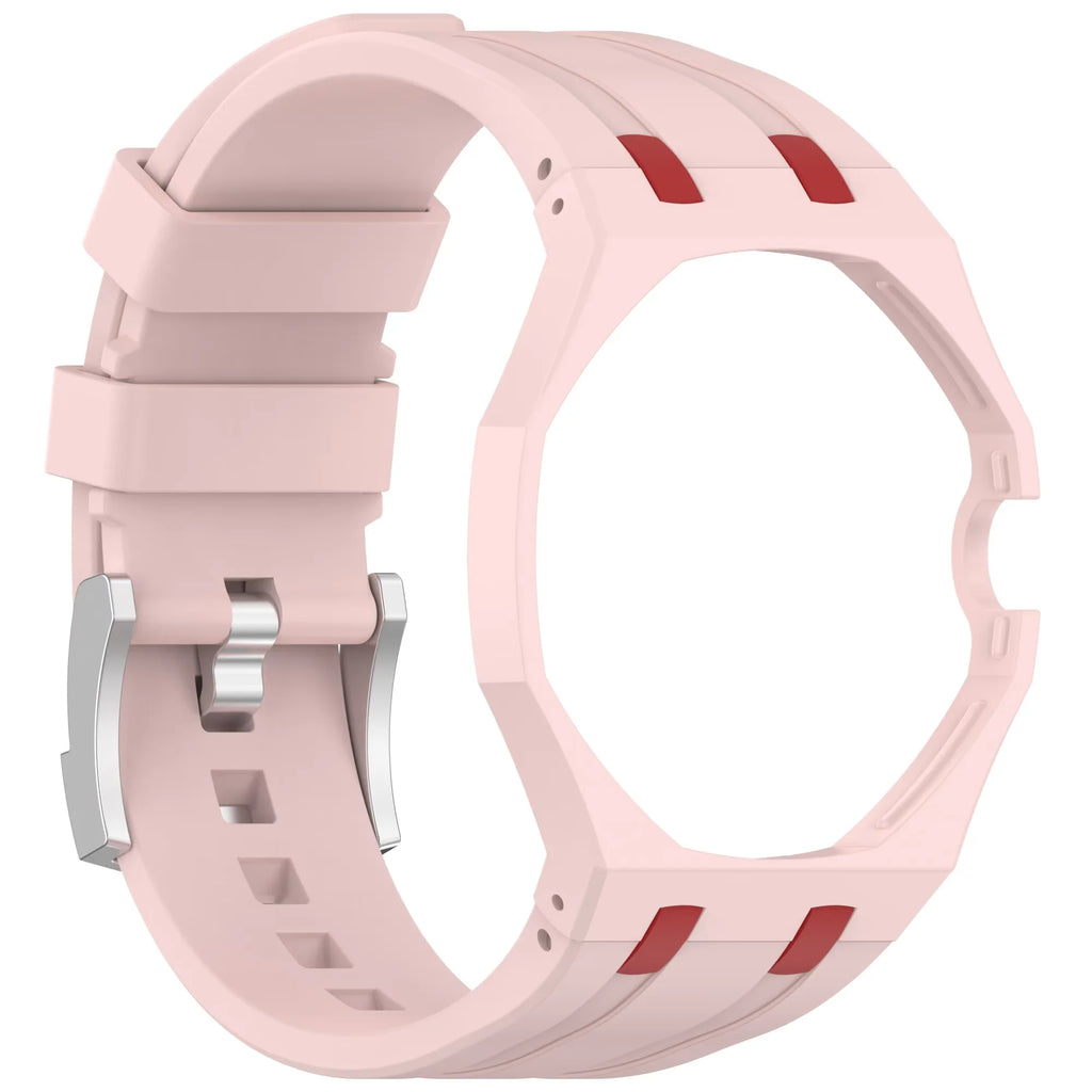 Matte PC Mod Kit Case Frame +Strap for Swatch AP Royal Pop Modification integrated Silicone Cover Bumper Band Accessorries