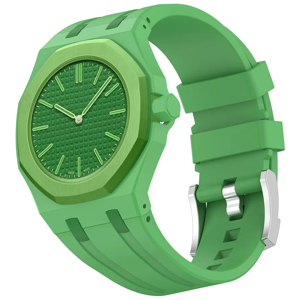 2 In 1 Silicone Strap+PC Case For Swatch X AP Royal Pop Pocket Watch Modification The Integrated Bracelet Changer to Wristband