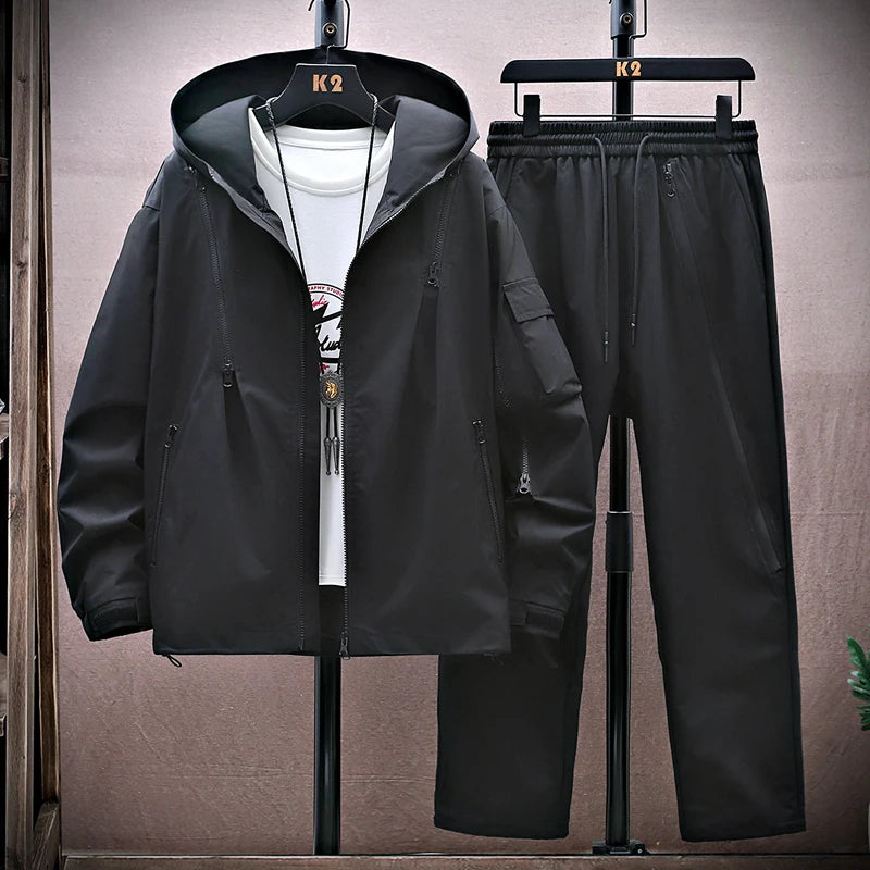 2025 Men's Tracksuit Spring/autumn Man Two-piece Set Sweat Suit Overalls Korean Style  Suit Plus Size Hoodies+Harem Pants