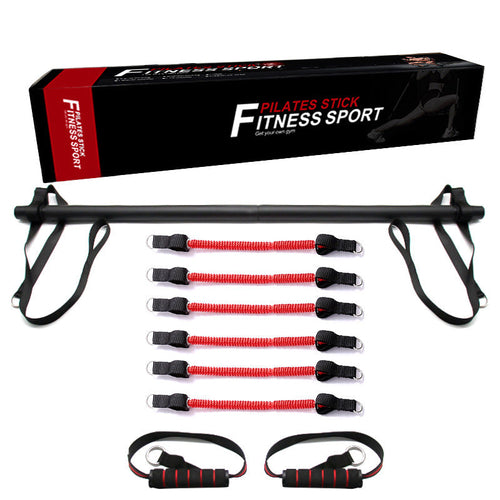 Pilates Bar Kit With Resistance Bands Portable Home Gym Workout
