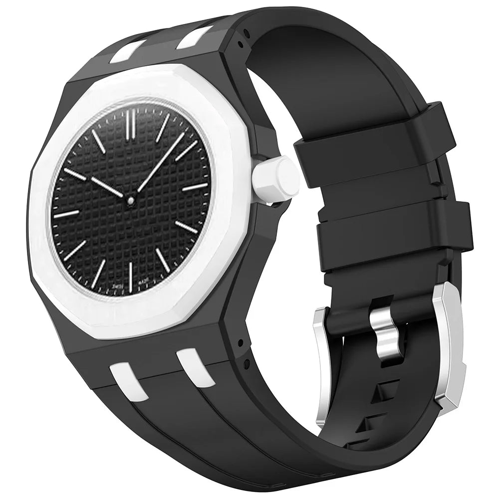 2 In 1 Silicone Strap+PC Case For Swatch X AP Royal Pop Pocket Watch Modification The Integrated Bracelet Changer to Wristband