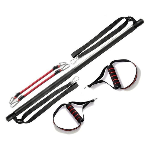 Pilates Bar Kit With Resistance Bands Portable Home Gym Workout