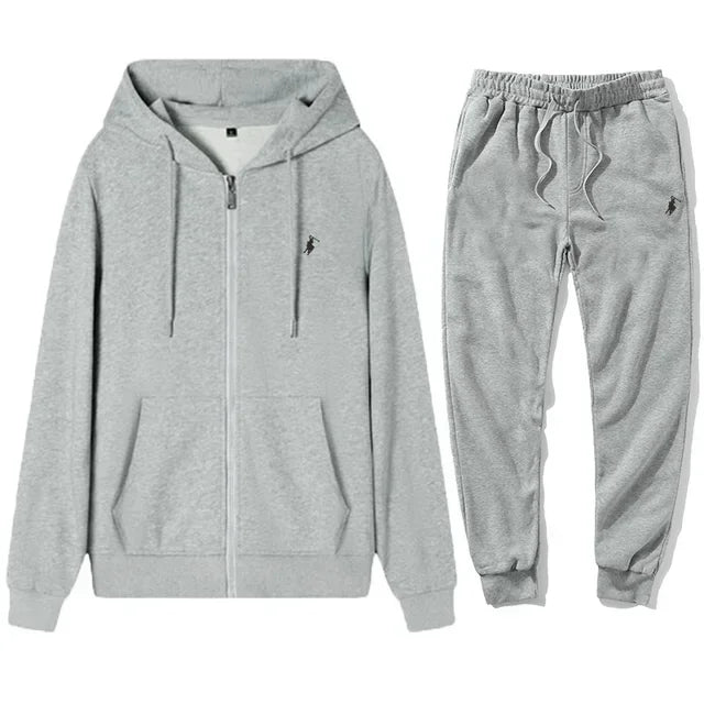 2026 Men's Classic Hoodie Sport Pants Set Autumn Winter Warm Casual Fitness Tracksuit Warmth Jogging Sportswear Outfit Clothing