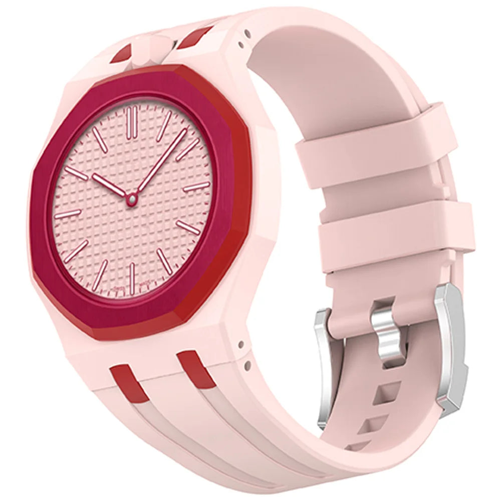 2 In 1 Silicone Strap+PC Case For Swatch X AP Royal Pop Pocket Watch Modification The Integrated Bracelet Changer to Wristband