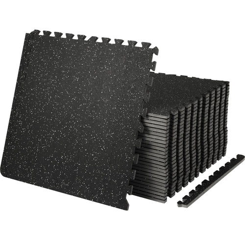 VEVOR 25 PCS Thick Gym Floor Mats,  EVA Foam & Rubber Top Interlocking