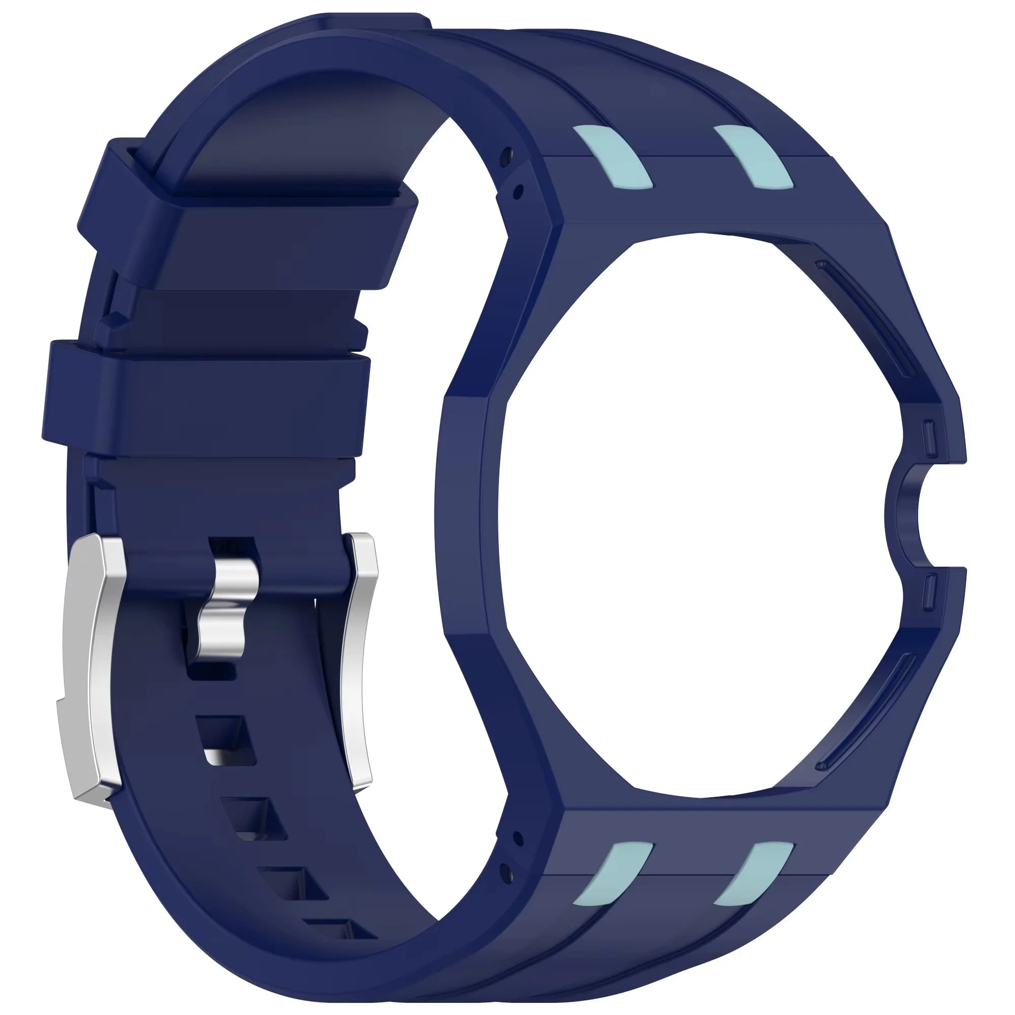 Splicing 3 O Clock PC Mod Kit Case Frame +Strap for Swatch AP Royal Pop Modification Integrated Cover Silicone Band Accessorries