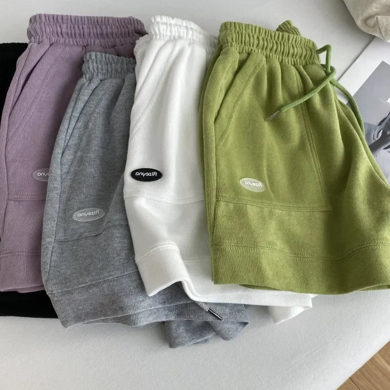 Women's Comfortable Loose Wide-legged Drawstring A Pants Slim Waist Slim Fit Casual Home Versatile Sports Shorts New