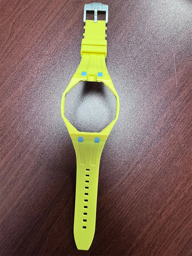 Silicone Strap with PC Case For Swatch X AP Royal Pop Pocket Watch Changer to Wristwatch Integrated Band Accessories