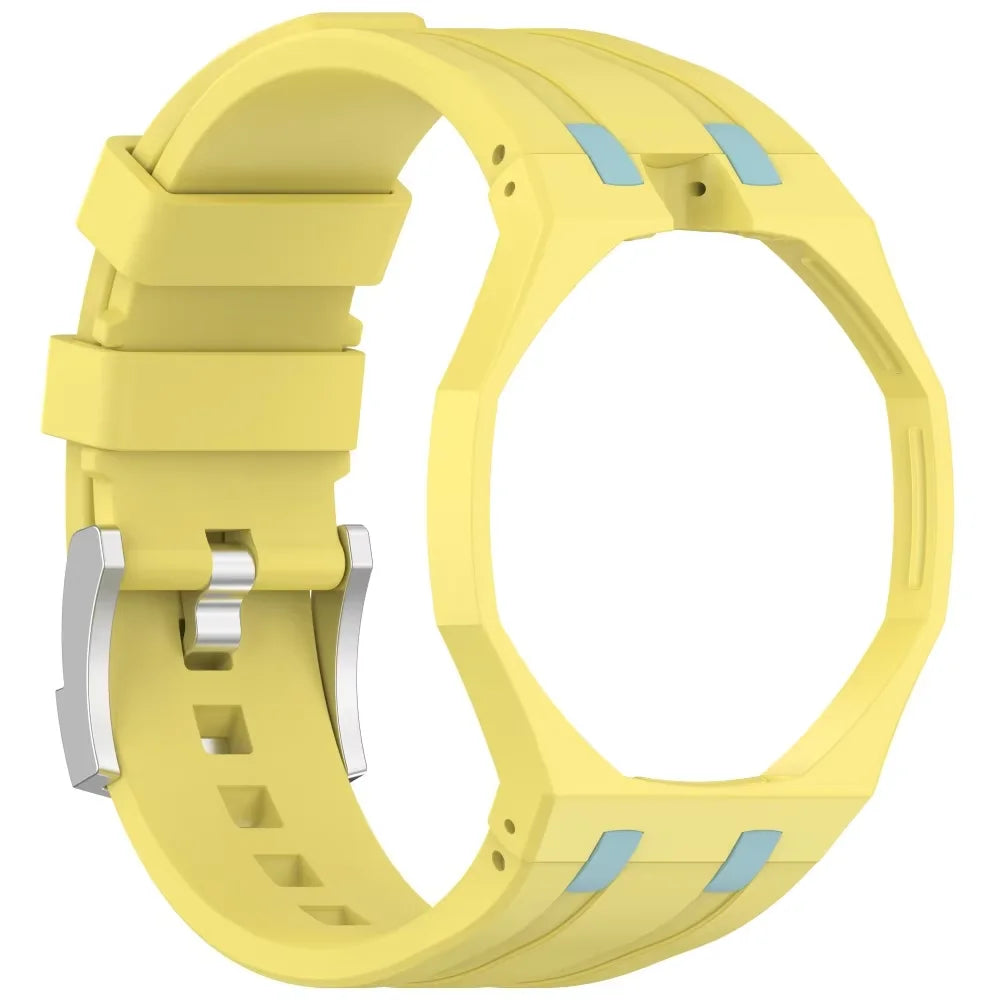 Matte PC Mod Kit Case Frame +Strap for Swatch AP Royal Pop Modification integrated Silicone Cover Bumper Band Accessorries