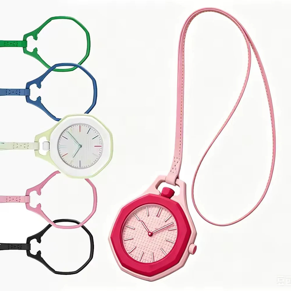 2026 New Hot Pendant Watch Strap Case Set For Swatch X AP Royal Pop Pocket Watch Bumper Leather Lanyard Fashionable Accessories