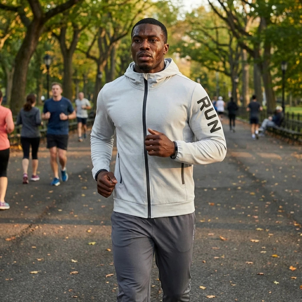 Fitness Full Set Tracksuit for Marathon Training Cycling Jogging Men Running Suit Gym Sportswear Training Sweatpants3 Piece Suit