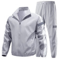 2Pcs Men Tracksuit Hoodie Tops Joggers Pants Tracksuit Set Male Running Jogging Sportswear Hooded Pants Mens Sweat Suit