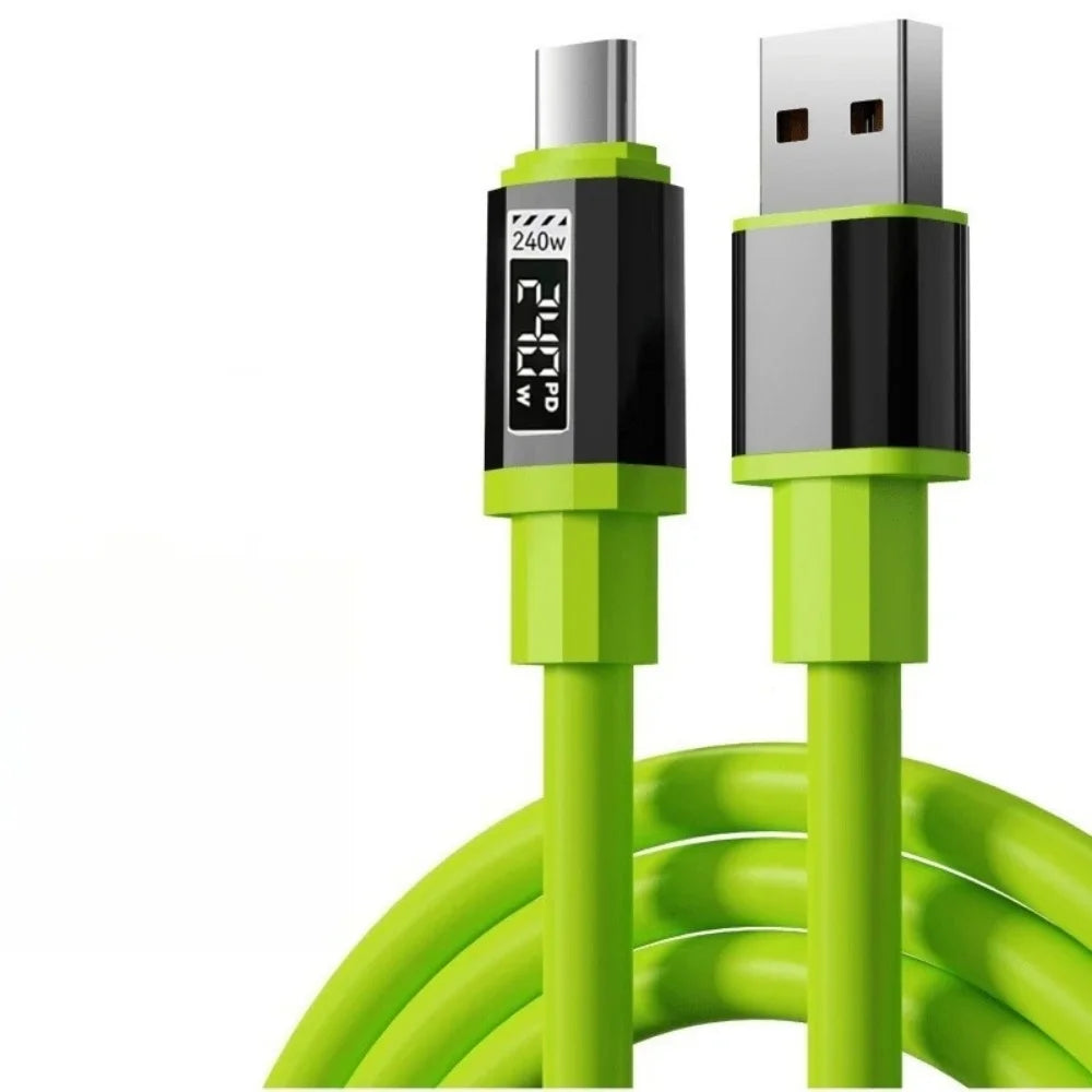 240W Type C To Type C Super Fast Charging Cable Universal High Power Charger USB Cord 6A USB C Cable for Xiaomi iPhone Samsung