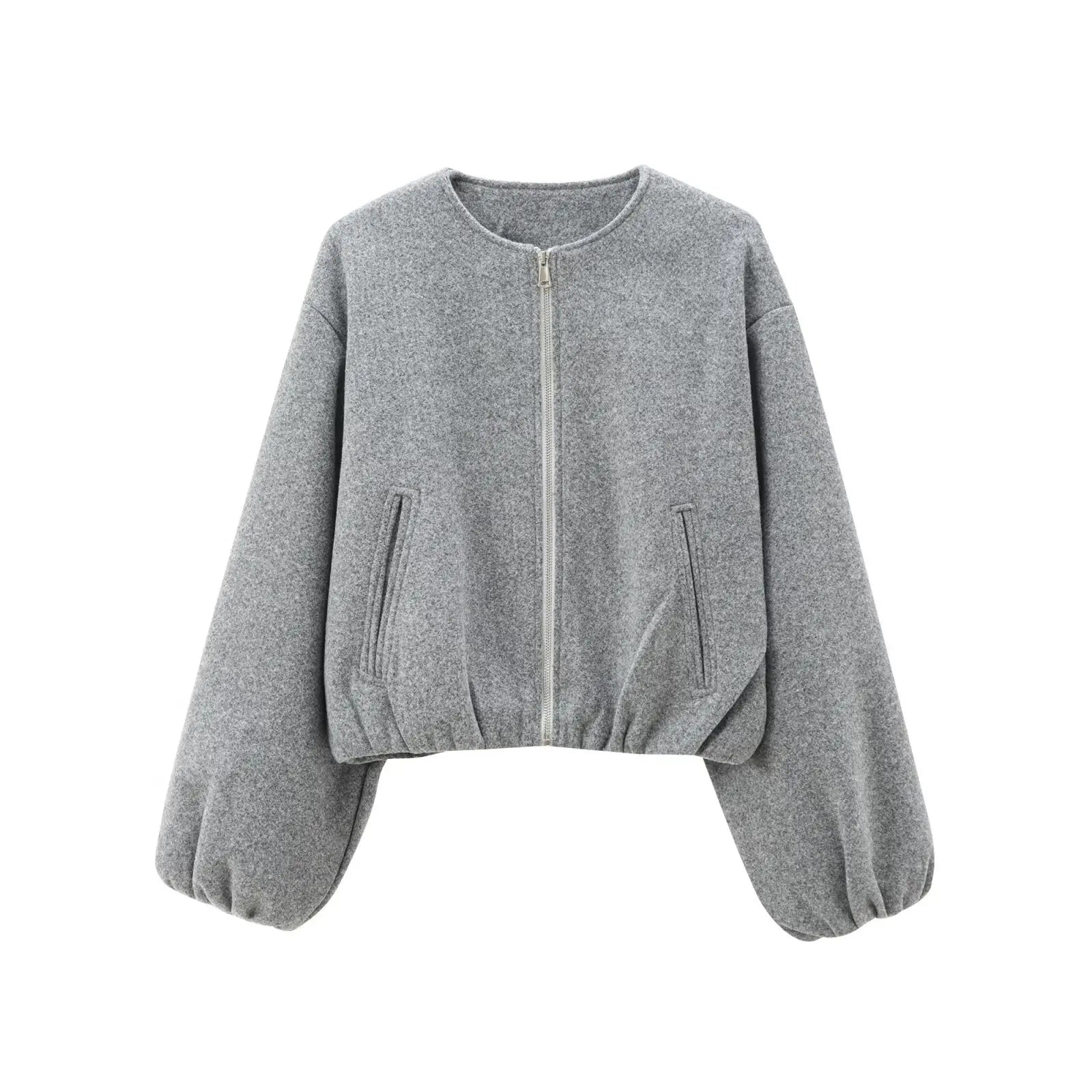 MUJER Red Zipper Bomber Jackets for Women Soft Cropped Jackets Woman 2025 Long Sleeve Woman's Sports Jacket New in Outerwears