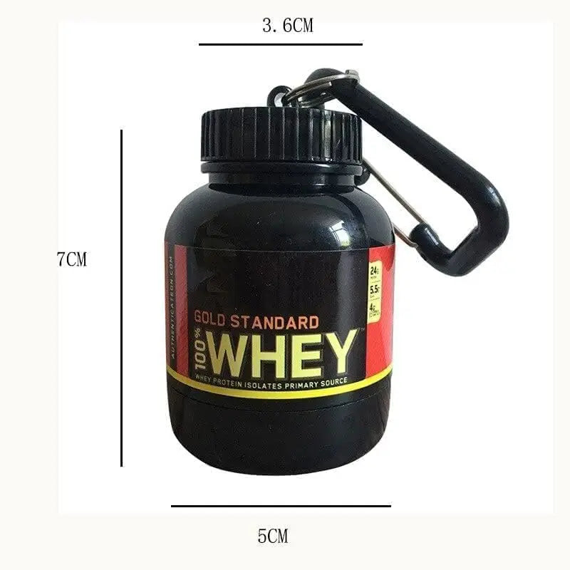 100ml Protein Powder Refillable Bottles with Keychain Funnel Portable Supplement Container for Travel Gym Workout Fitness