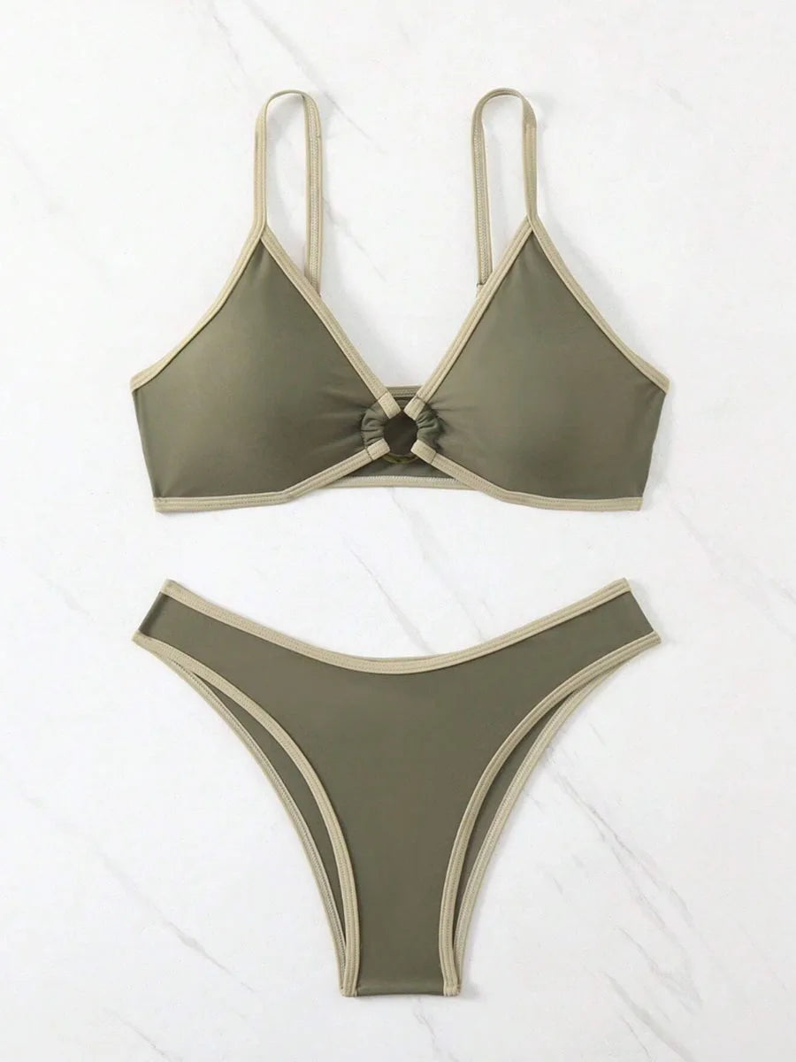 Micro Bikini Halter Swimsuit For Women 2026 Sexy Swimwear Brazilian Bikini Set Thong Biquini Swim Suits Blue Beachwear Female