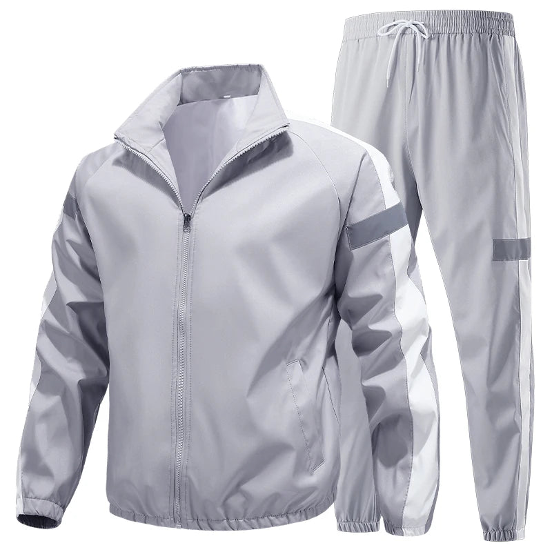 2Pcs Men Tracksuit Hoodie Tops Joggers Pants Tracksuit Set Male Running Jogging Sportswear Hooded Pants Mens Sweat Suit