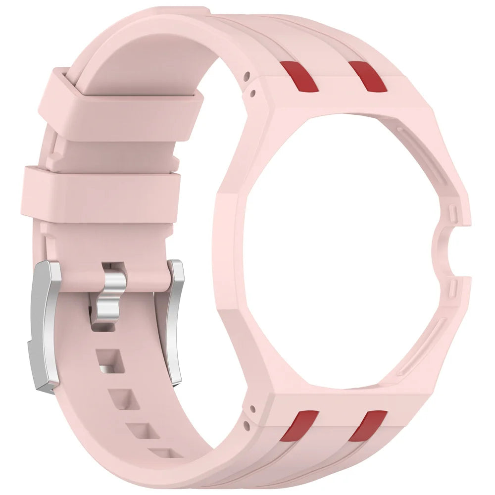 Silicone Strap with PC Case For Swatch X AP Royal Pop Pocket Watch Changer to Wristwatch Integrated Band Accessories