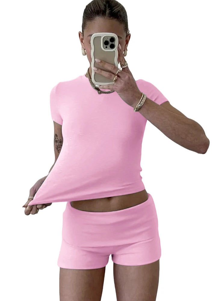 Comfy Cotton Lounge Wear Women Clothes High Stretch Slim Crop Top and Skinny Flare Leg Pants Suit Gym Fitness 2 Two Piece Sets