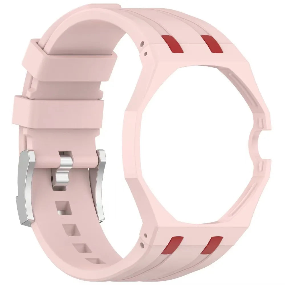 2-in-1 PC Mod Kit Case Silicone Strap for Swatch X AP Royal Pop Pocket Watches Changer To Wristwatch Integrated Modi Accessories