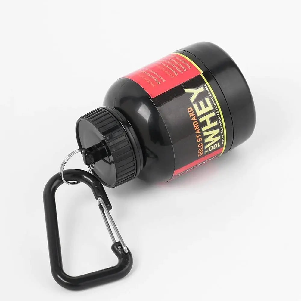 100ml Protein Powder Refillable Bottles with Keychain Funnel Portable Supplement Container for Travel Gym Workout Fitness