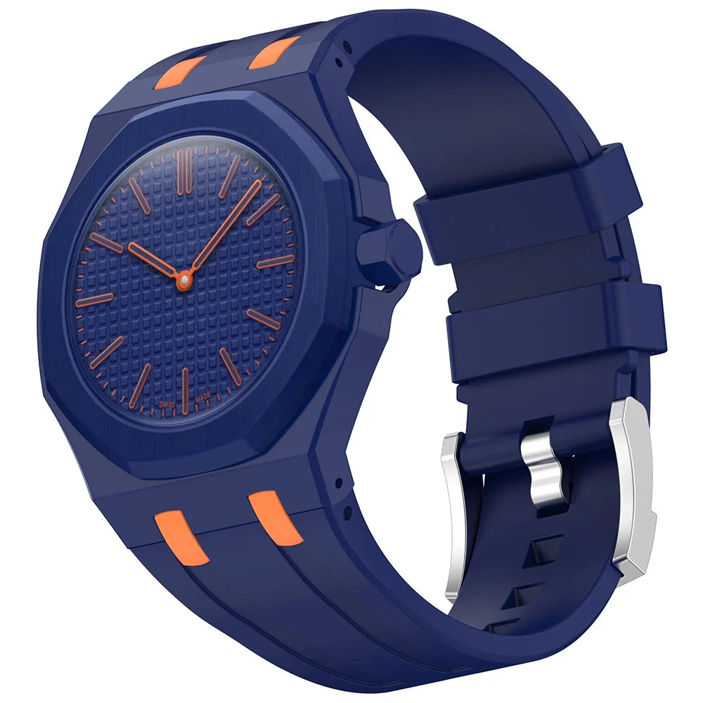 2 In 1 Silicone Strap+PC Case For Swatch X AP Royal Pop Pocket Watch Modification The Integrated Bracelet Changer to Wristband