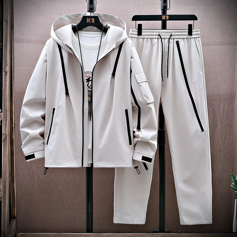 2025 Men's Tracksuit Spring/autumn Man Two-piece Set Sweat Suit Overalls Korean Style  Suit Plus Size Hoodies+Harem Pants