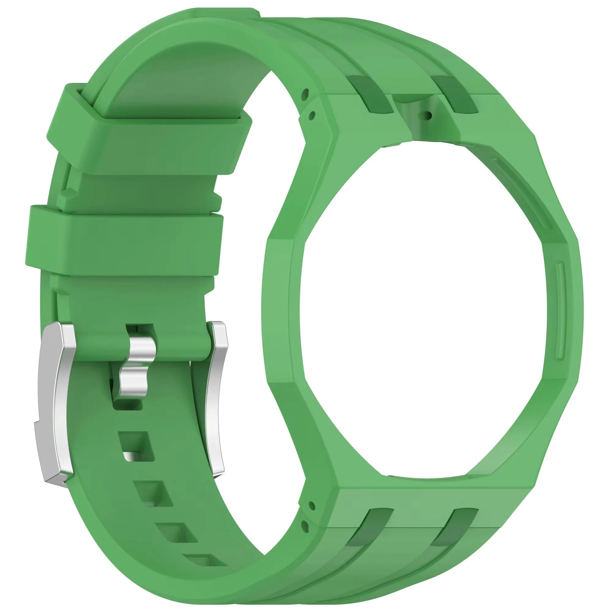Splicing 3 O Clock PC Mod Kit Case Frame +Strap for Swatch AP Royal Pop Modification Integrated Cover Silicone Band Accessorries