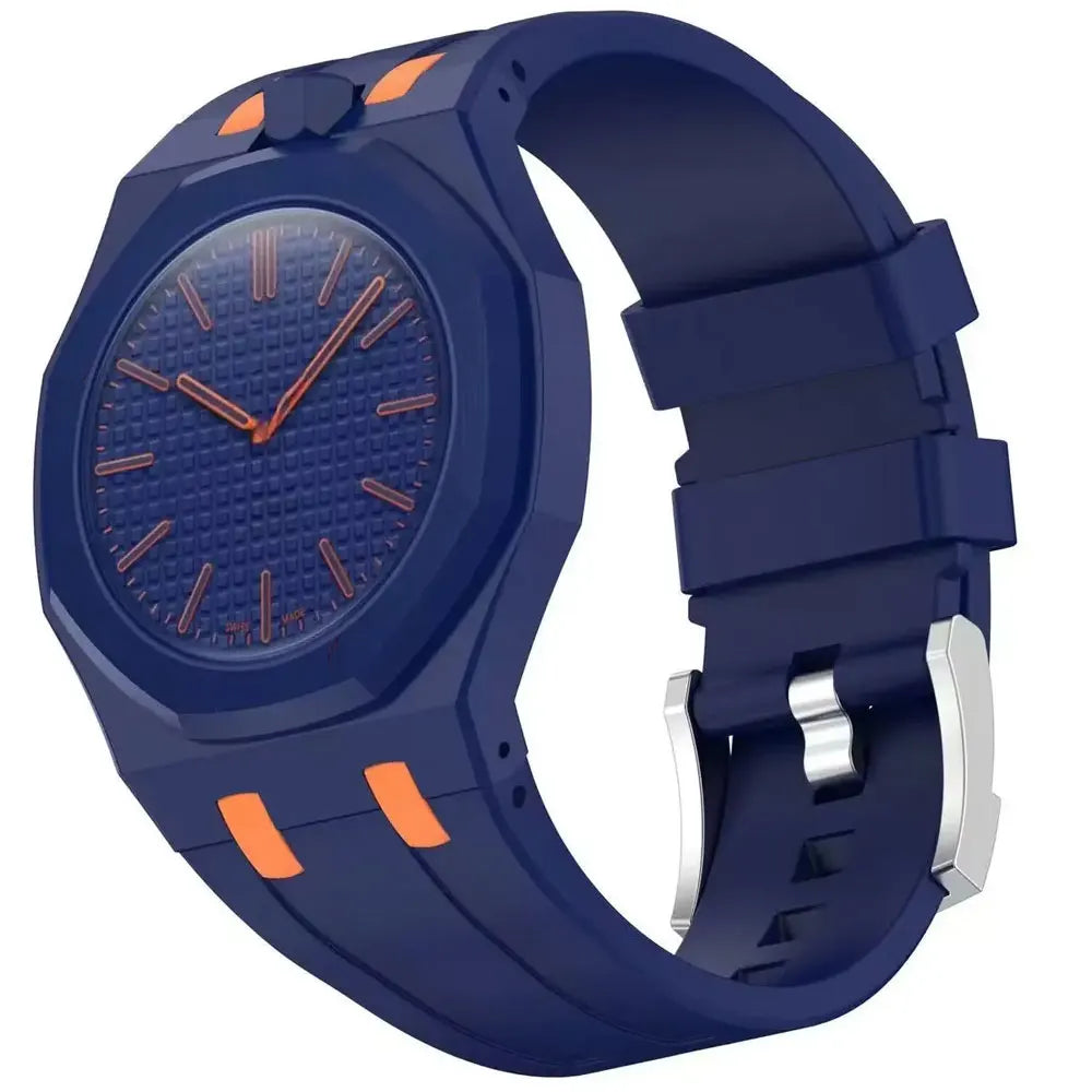 PC Case Strap For Swatch x AP Royal POP Silicone Watch Case Strap Pocket Changer To Wristwatch Watchband Accessories
