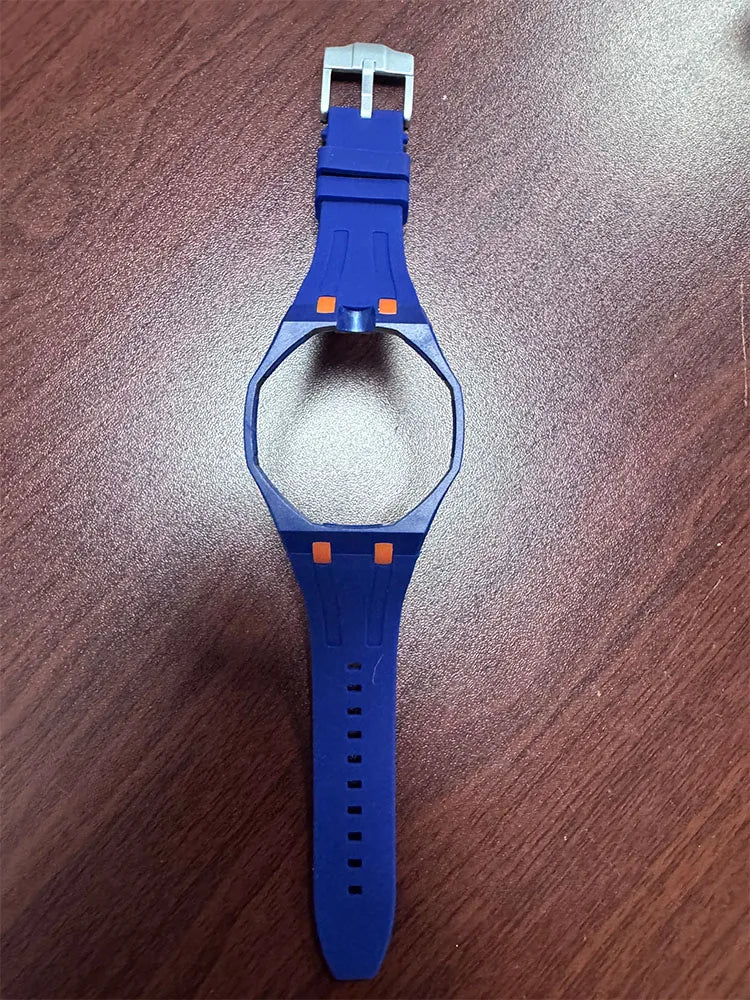 Silicone Strap with PC Case For Swatch X AP Royal Pop Pocket Watch Changer to Wristwatch Integrated Band Accessories