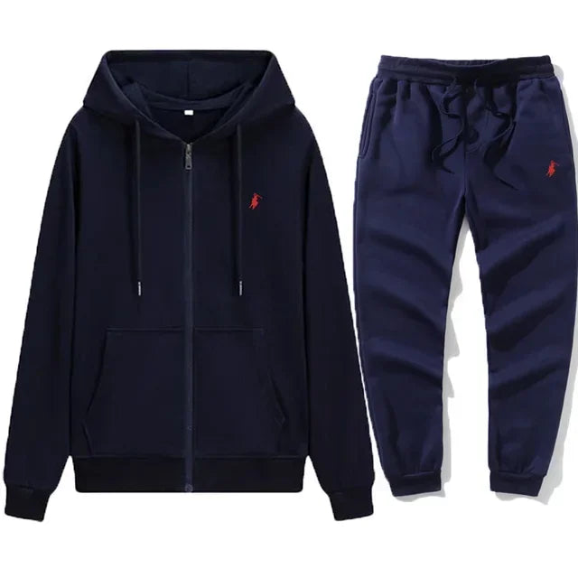 2026 Men's Classic Hoodie Sport Pants Set Autumn Winter Warm Casual Fitness Tracksuit Warmth Jogging Sportswear Outfit Clothing