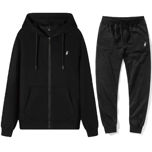 2026 Men's Classic Hoodie Sport Pants Set Autumn Winter Warm Casual Fitness Tracksuit Warmth Jogging Sportswear Outfit Clothing