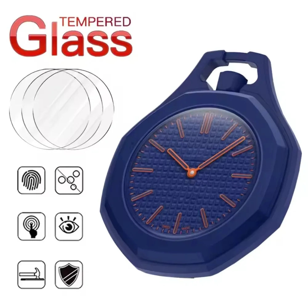 Tempered Glass Film for Swatch X AP Royal Pop Pocket Watch Glass Screen Protector Bumper Royal Pop Scratch-proof Protective Case