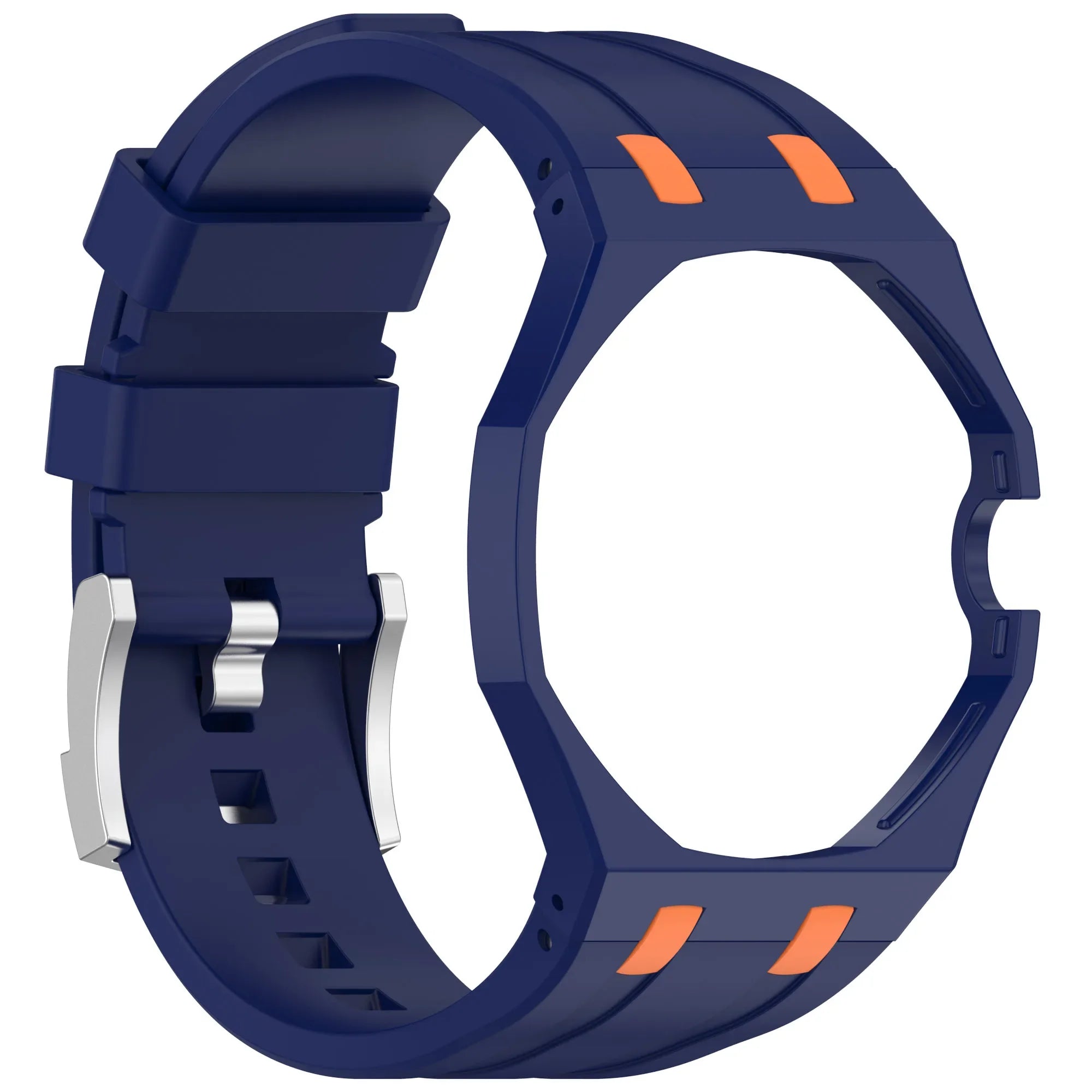 Splicing 3 O Clock PC Mod Kit Case Frame +Silicone Strap For Swatch AP Royal Pop Modification Integrated Cover Band Accessorries