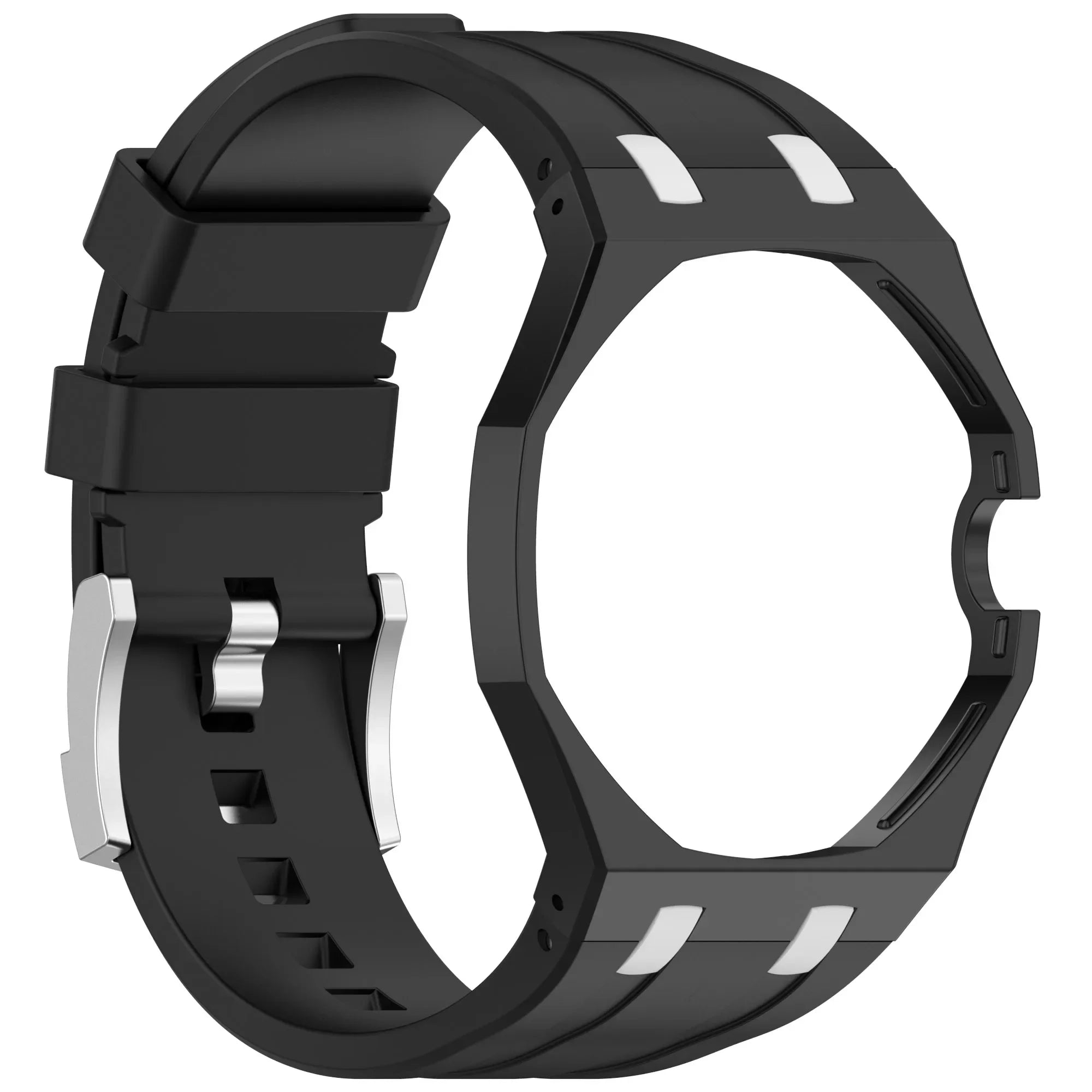 Splicing 3 O Clock PC Mod Kit Case Frame +Silicone Strap For Swatch AP Royal Pop Modification Integrated Cover Band Accessorries