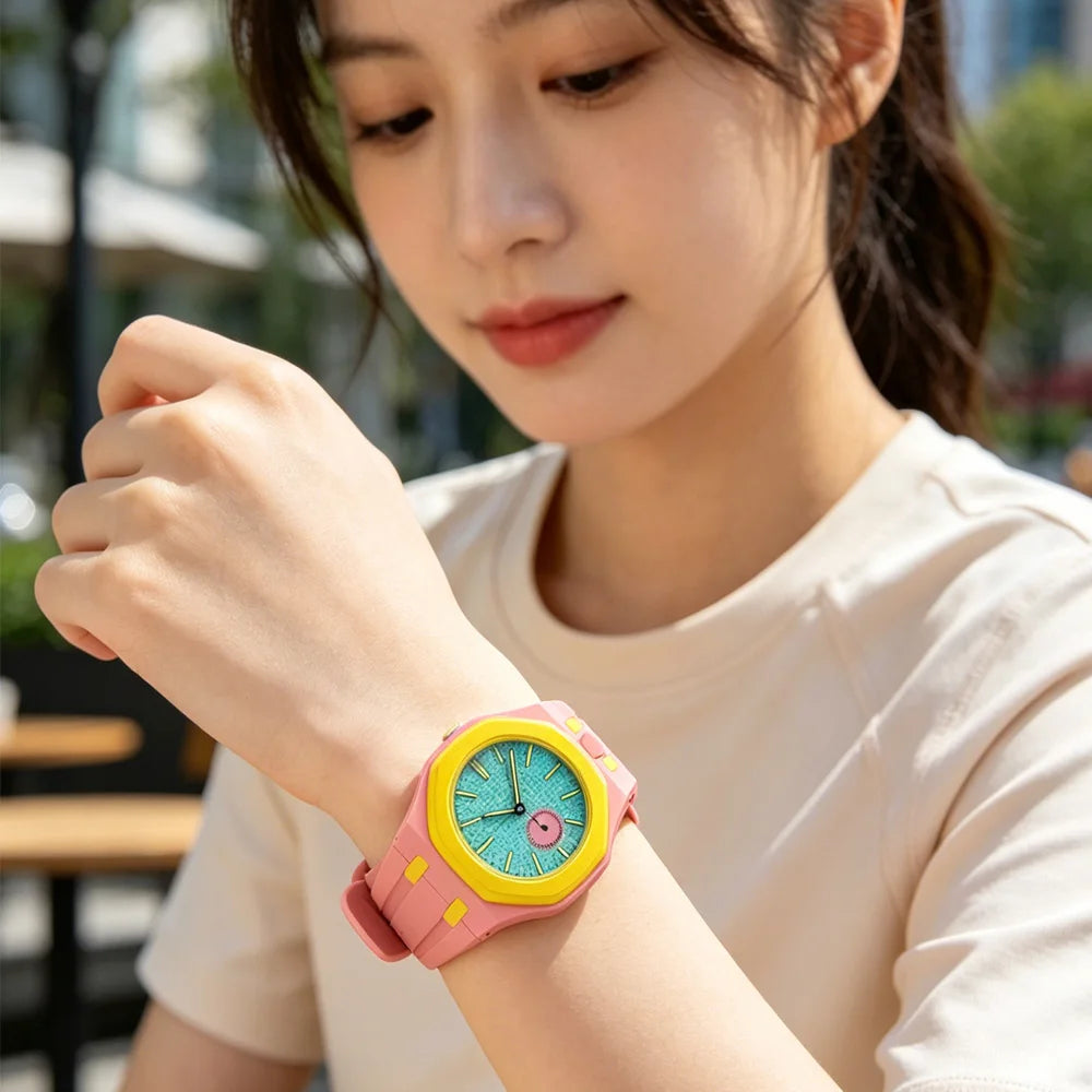 PC Cover＋Silicone Band For Swatch X AP Royal Pop Pocket Watch Modification Kit Changer to 2 In 1 Bracelet Wristwatch Accessories