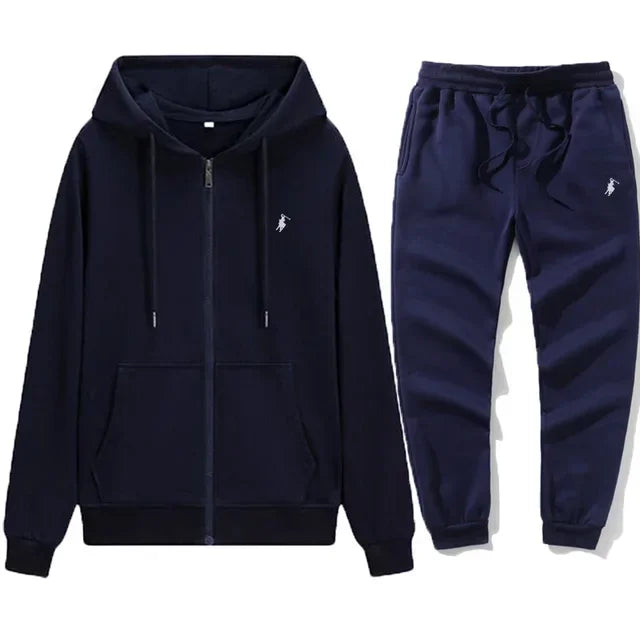 2026 Men's Classic Hoodie Sport Pants Set Autumn Winter Warm Casual Fitness Tracksuit Warmth Jogging Sportswear Outfit Clothing