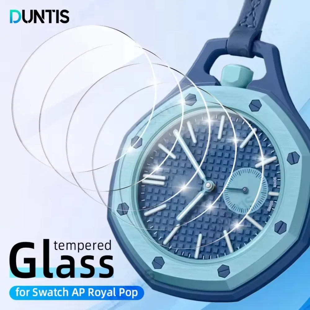 Tempered Glass Film for Swatch X AP Royal Pop Pocket Watch Glass Screen Protector Bumper Royal Pop Scratch-proof Protective Case