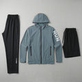 Fitness Full Set Tracksuit for Marathon Training Cycling Jogging Men Running Suit Gym Sportswear Training Sweatpants3 Piece Suit