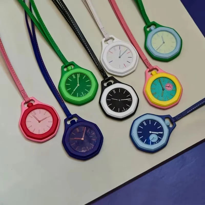 2026 New Hot Pendant Watch Strap Case Set For Swatch X AP Royal Pop Pocket Watch Bumper Leather Lanyard Fashionable Accessories