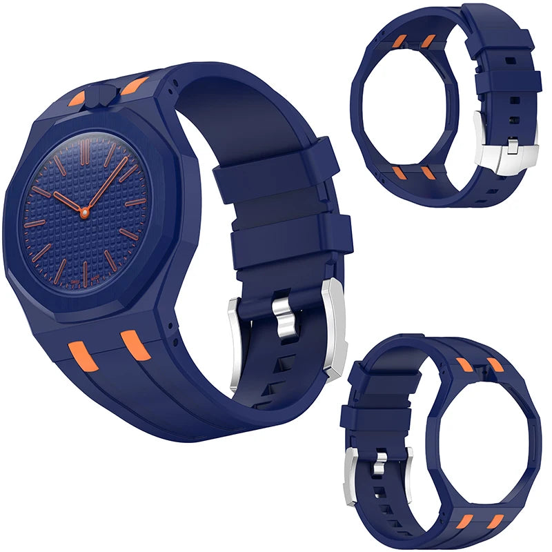 PC Cover＋Silicone Band For Swatch X AP Royal Pop Pocket Watch Modification Kit Changer to 2 In 1 Bracelet Wristwatch Accessories
