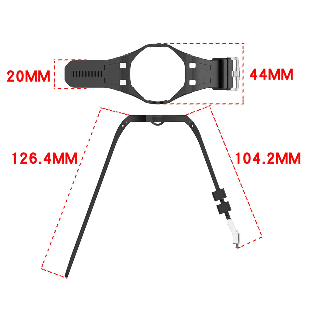 All-in-One PC Case+Silicone Strap Mod Kit for Swatch x AP Royal Pop Solf Band Cover Bumper Change to Wristwatch Accessories
