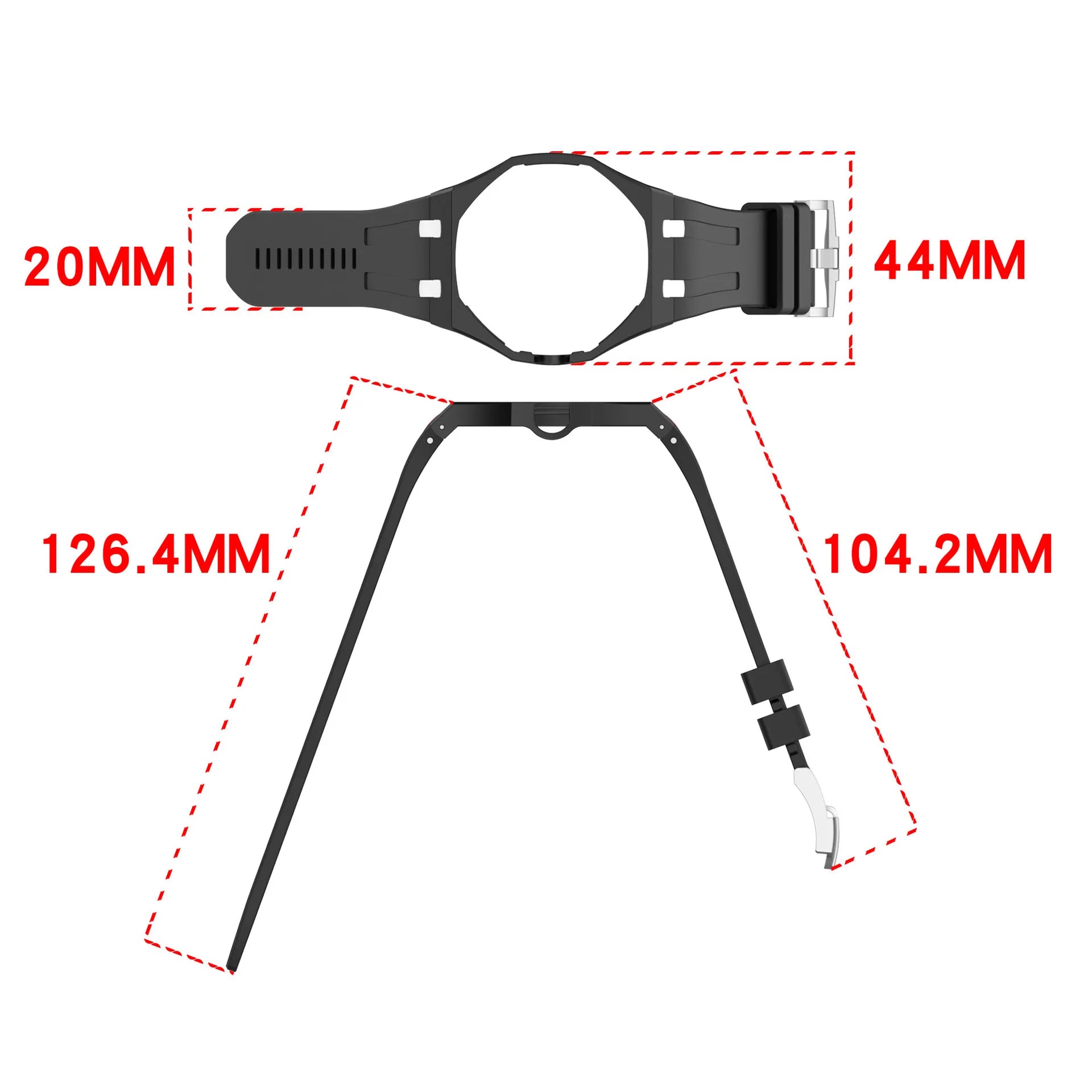 All-in-One PC Case+Silicone Strap Mod Kit for Swatch x AP Royal Pop Solf Band Cover Bumper Change to Wristwatch Accessories