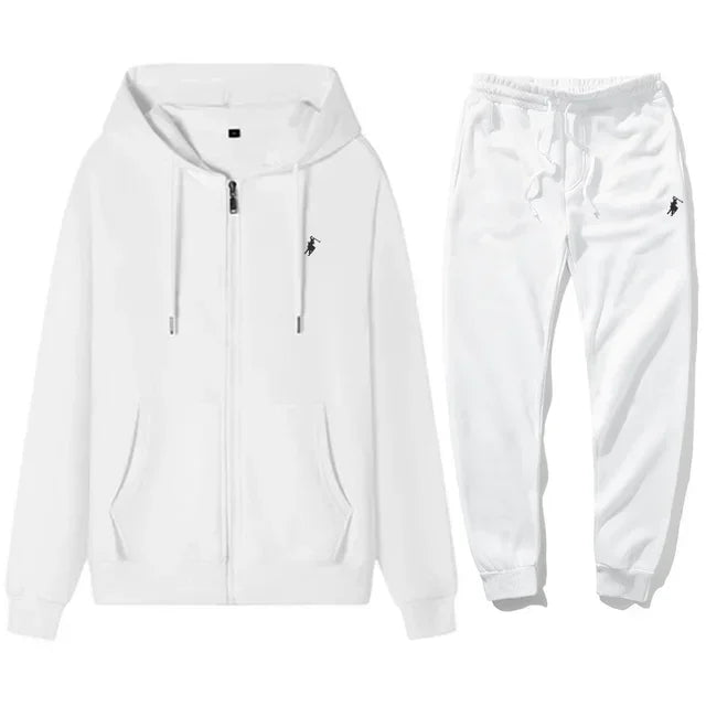 2026 Men's Classic Hoodie Sport Pants Set Autumn Winter Warm Casual Fitness Tracksuit Warmth Jogging Sportswear Outfit Clothing