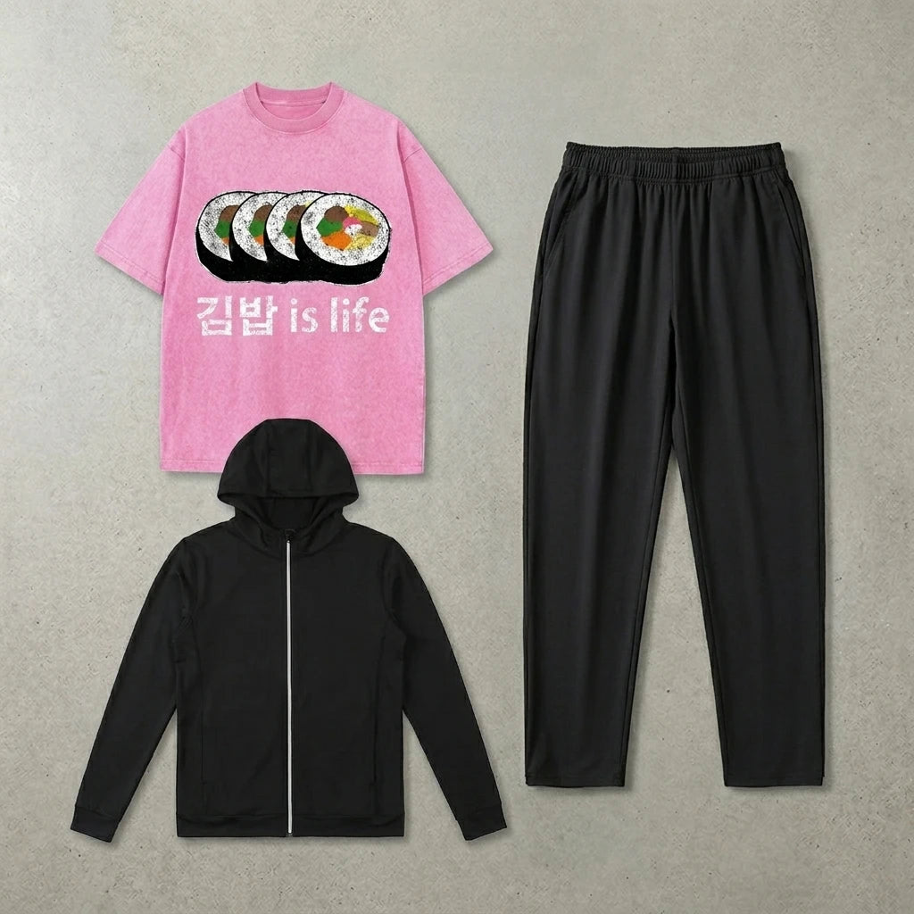 Fitness Full Set Tracksuit for Marathon Training Cycling Jogging, Men Running Suit Set Gym Sportswear Breathable Training Suit 3