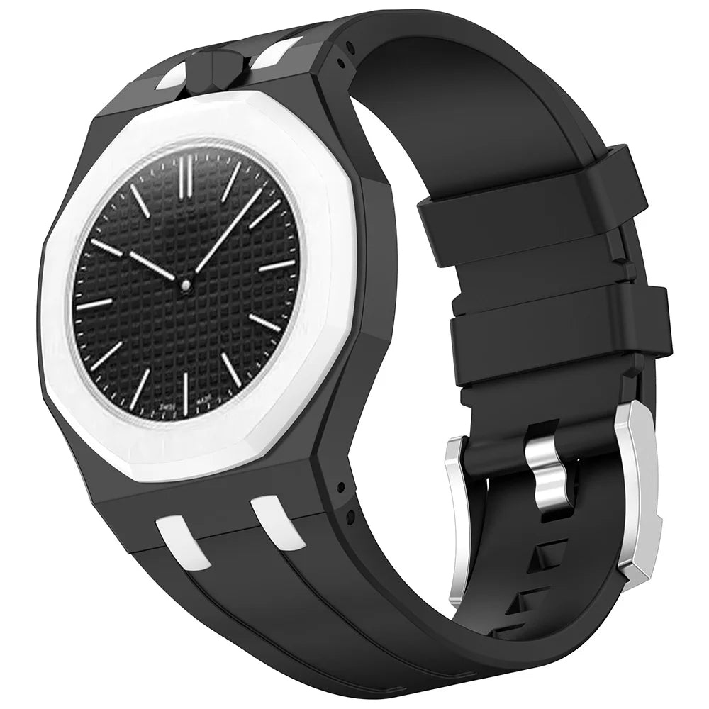 2 In 1 Silicone Strap+PC Case For Swatch X AP Royal Pop Pocket Watch Modification The Integrated Bracelet Changer to Wristband