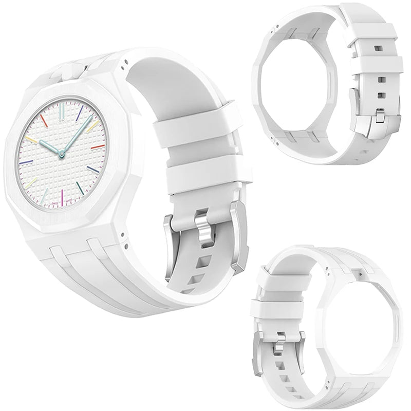 PC Cover＋Silicone Band For Swatch X AP Royal Pop Pocket Watch Modification Kit Changer to 2 In 1 Bracelet Wristwatch Accessories