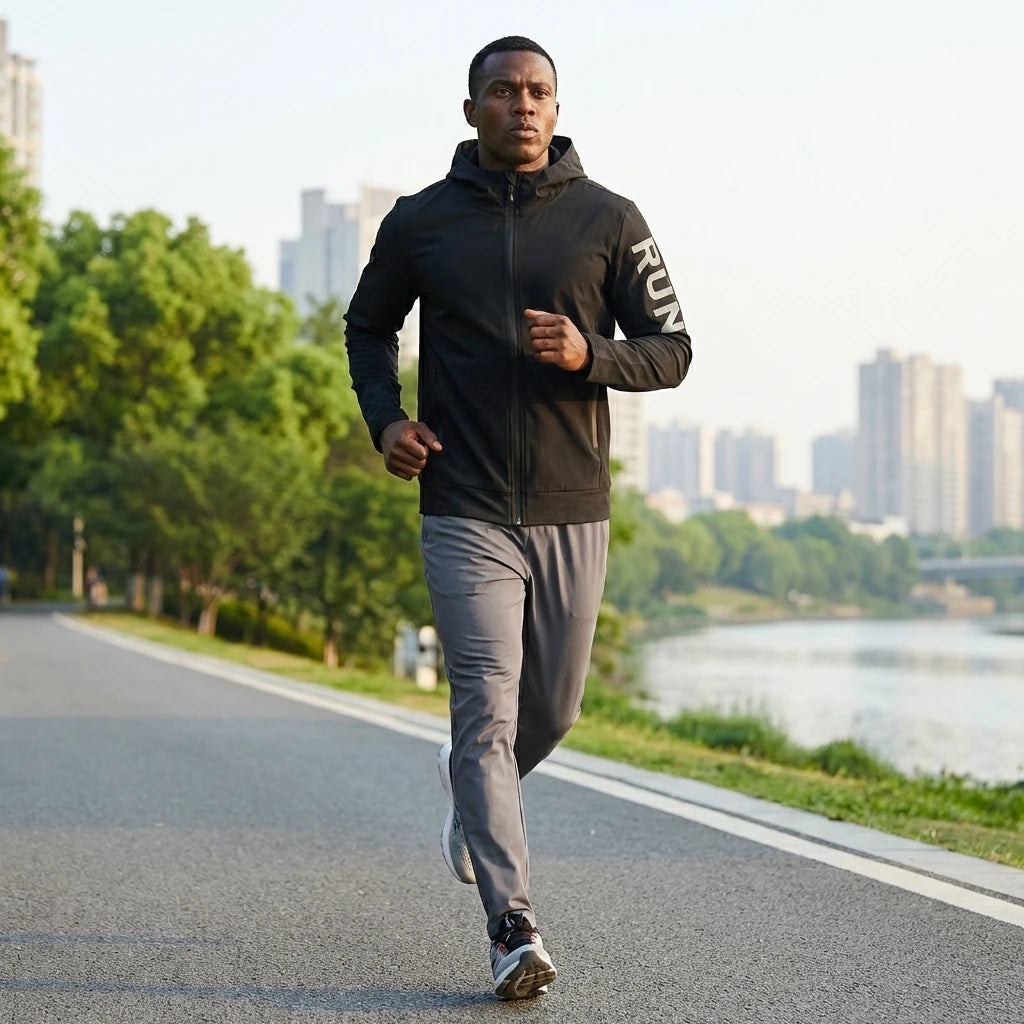 Fitness Full Set Tracksuit for Marathon Training Cycling Jogging Men Running Suit Gym Sportswear Training Sweatpants3 Piece Suit