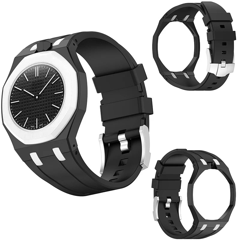 PC Cover＋Silicone Band For Swatch X AP Royal Pop Pocket Watch Modification Kit Changer to 2 In 1 Bracelet Wristwatch Accessories